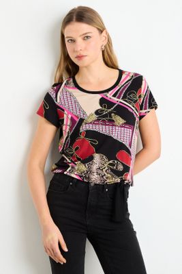 Polera Manga Corta Negro Ash 14607225004102