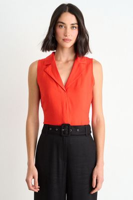 Blusa Lisa Sin Mangas Rojo Ash 14007126050103