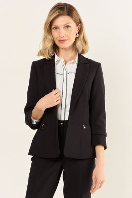 Blazer Bolsillo Cierre Negro Ma Griffe 16002126051102