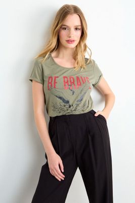 Polera Estampada Verde iO 14620225007137