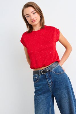 Imagen 2 del producto Polera Lisa Rojo iO 14220126056103