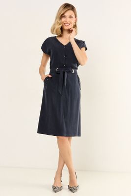 Falda Lyocel Azul Ma Griffe 12002126001104