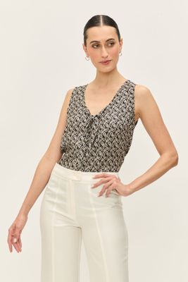 Imagen 1 del producto Top Estampado  Con Lazo Negro Ash 14107224055102