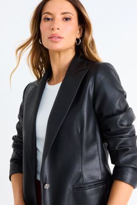 Imagen 2 del producto Blazer De Pu Negro Ash 16007126055102
