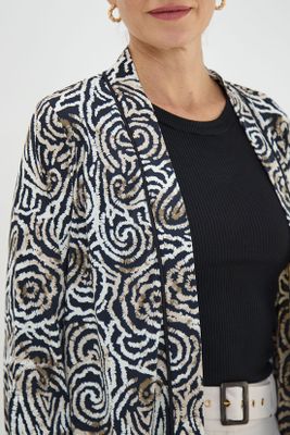 Imagen 2 del producto Tapado Camisero Estampado Negro Ma Griffe 15502125001102