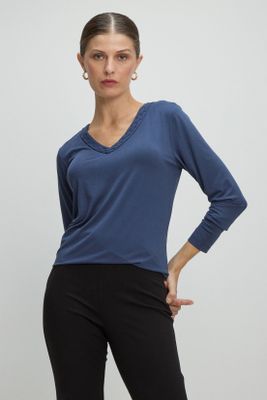 Imagen 1 del producto Polera Manga Larga Azul Ma Griffe 14202225003104