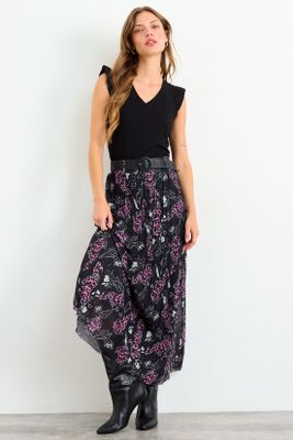 Falda Fantasia Larga Negro iO 12420126001102