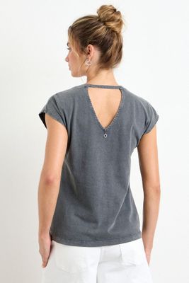 Imagen 2 del producto Polera Estampada Gris iO 14620225055163