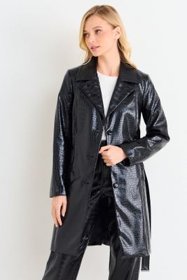 Imagen 1 del producto Trench De Pu Negro Ash 17407126051102