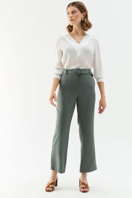 Pantalon Tencel Gris Ma Griffe 11002224059107