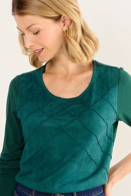 Imagen 2 del producto Polera De Suede Verde Oliva Ma Griffe 14202126007107