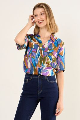 Imagen 2 del producto Blusa Camisera Morado Ma Griffe 14102126001211