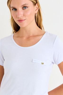 Imagen 2 del producto Polera Manga Corta Lisa Crudo Ash 14204225093105