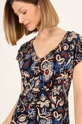 Imagen 2 del producto Vestido Escote En V Azul Ma Griffe 13102225013104