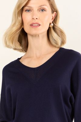 Imagen 2 del producto Polera Tejida Lurex Azul Ma Griffe 18202126050104