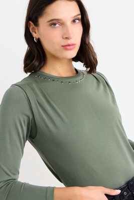 Imagen 2 del producto Polera Estampada Verde Oliva iO 14620126052107