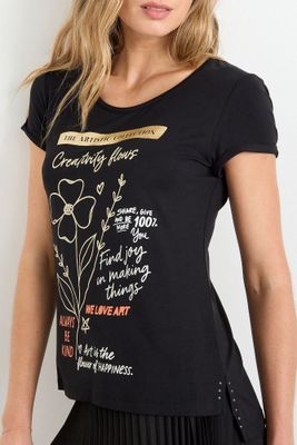 Imagen 2 del producto Polera Estampada Negro iO 14620225007102