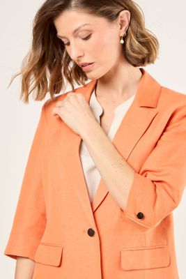 Imagen 2 del producto Blazer De Lino Naranjo Ma Griffe 16002225058114