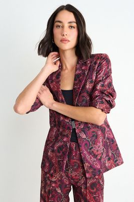 Blazer Fantasia Manga Larga Burdeos Ash 16107126050112