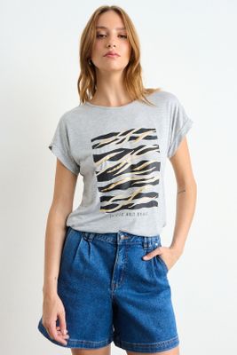 Imagen 2 del producto Polera Estampada Gris iO 14620126001113