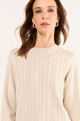 Imagen 2 del producto Tejido Escote Redondo Beige Ma Griffe 18102126002106