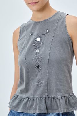 Imagen 2 del producto Polera Lisa Gris iO 14220224011163