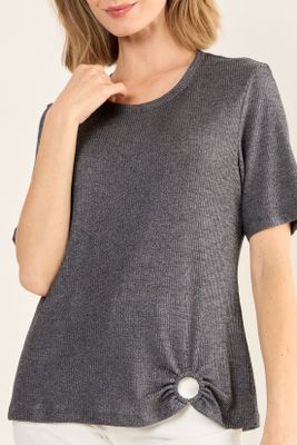 Imagen 2 del producto Polera Acanalada Argolla Gris Ma Griffe 14202126050113