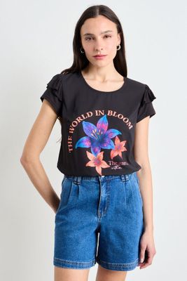 Imagen 1 del producto Polera Estampada Negra iO 14620225008116