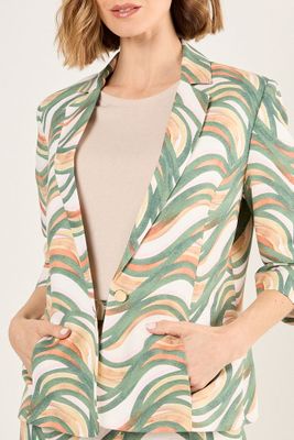 Imagen 2 del producto Blazer Con Estampado Abstracto Beige Ma Griffe 16102225054106