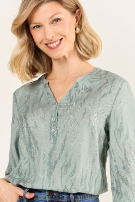 Imagen 2 del producto Blusa Lino Estampada Avellana Ma Griffe 14102126051126