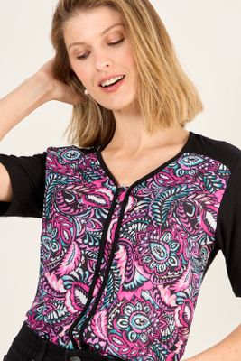 Imagen 2 del producto Polera Doble Tela Fucsia Ma Griffe 14602126051116