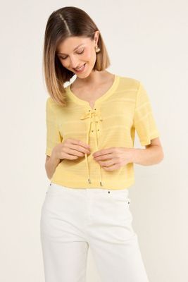Imagen 2 del producto Blusa Textura Amarillo Ma Griffe 14002225065108