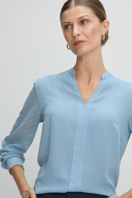 Imagen 2 del producto Blusas Manga Larga Celeste Ma Griffe 14002225051110