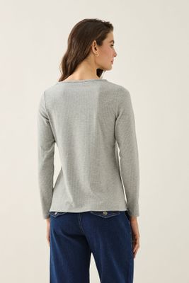 Imagen 2 del producto Polera Manga Larga Gris Ash 14207125090113