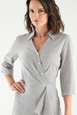 Imagen 2 del producto Vestido Camisero Con Vuelo Crudo Ma Griffe 13102125050105