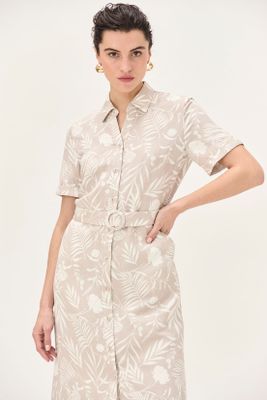 Imagen 2 del producto Vestido Camisero Estampado Beige Ma Griffe 13102224055106