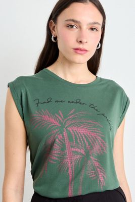 Polera Estampada Verde Oliva iO 14620225006107