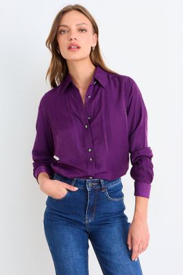 Imagen 2 del producto Blusa Camisera Manga Larga Morado Ash 14007126056121