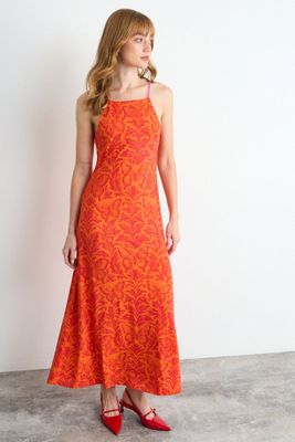 Imagen 1 del producto Vestido Fantasia Largo Naranjo iO 13520225056114