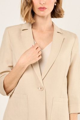 Imagen 2 del producto Blazer Liso Beige Ma Griffe 16004225007106