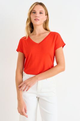 Imagen 2 del producto Polera Manga Corta Lisa Roja Ash 14204225094116