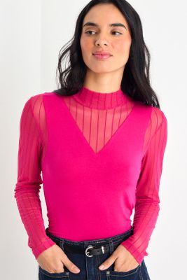 Polera Manga Larga Fucsia iO 14220225050116