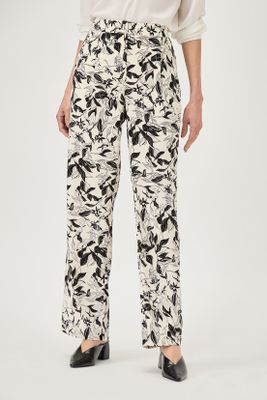 Imagen 2 del producto Pantalon Estampado Floral Negro Ma Griffe 11102224053102