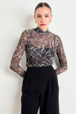 Polera Manga Larga Café Ash 14307225003109