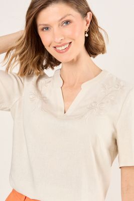 Imagen 2 del producto Blusas Manga Corta Beige Ma Griffe 14002225061106