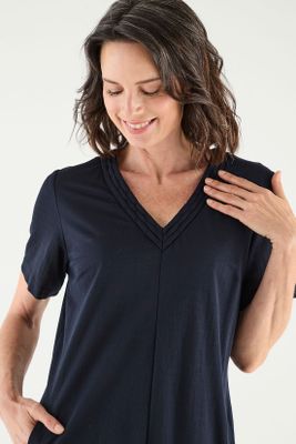 Imagen 2 del producto Vestido Escote En V Azul Ma Griffe 13002125001104