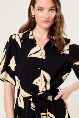 Imagen 2 del producto Vestido Camisero De Fantasia Negro Ma Griffe 13102225012102