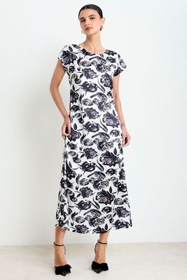 Vestido Largo Print Negro Ash 13507225003102