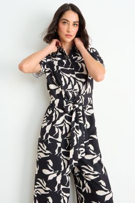 Imagen 2 del producto Enterito Print Tipo Palazzo Negro Ash 13307126053102