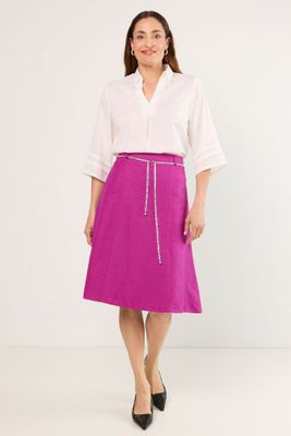 Falda Larga Violeta Ma Griffe 12002225053641